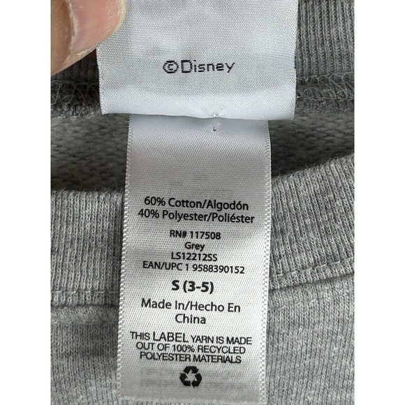 Disney Tinkerbell Graphic Crewneck Gray Sweatshirt Size Small (3-5) - Picture 11 of 14
